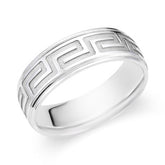Men's Greek Key Wedding Ring-119-00662/S3625AWR7G